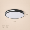 Plafonnier Disque Métal Noir et Blanc Minimaliste Design Moderne - Salle de Bain Salon Chambre — Orbis