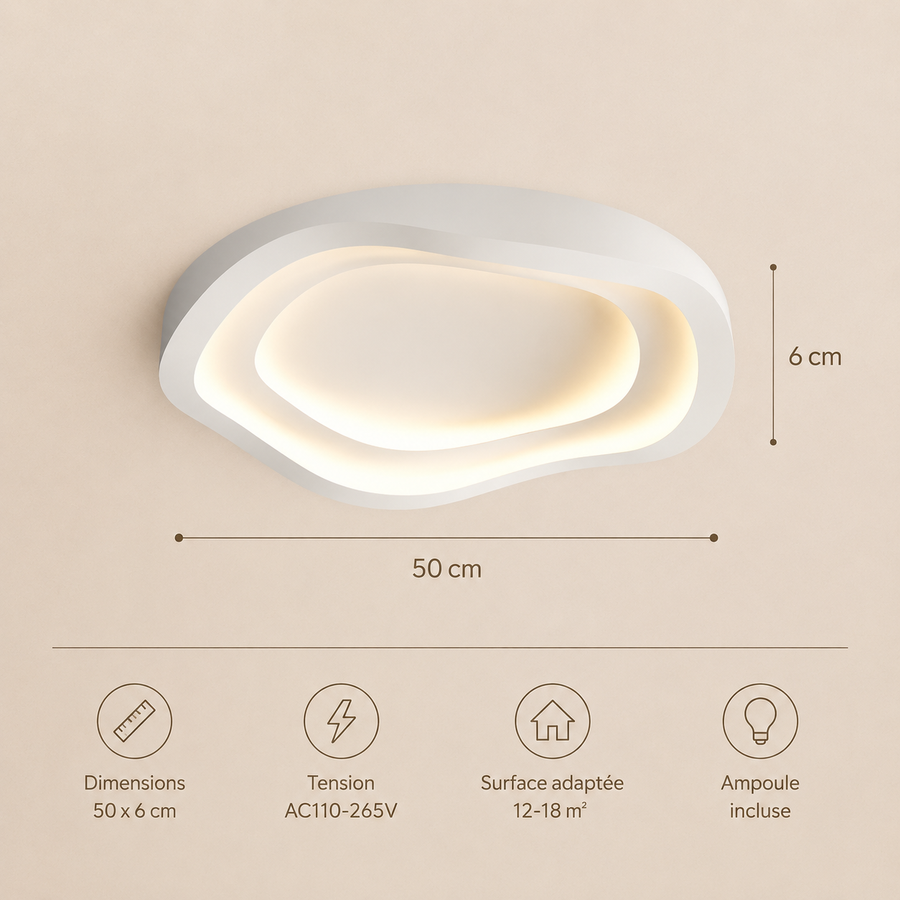 Plafonnier Cylindre Céramique Blanche Minimaliste Design Moderne - Salle de Bain Salon Chambre — Saki