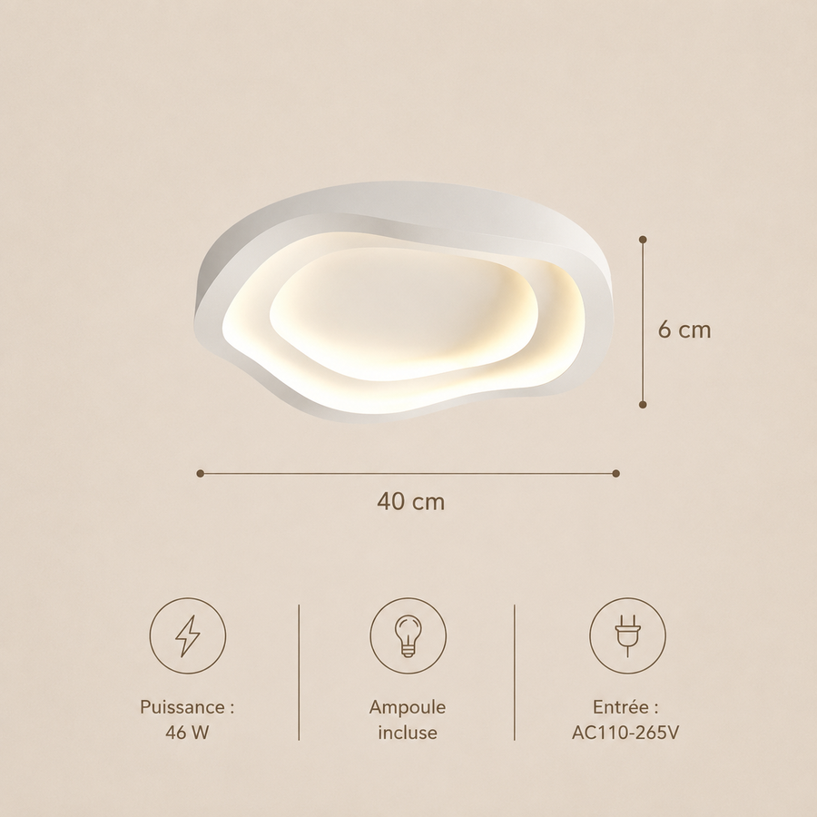 Plafonnier Cylindre Céramique Blanche Minimaliste Design Moderne - Salle de Bain Salon Chambre — Saki
