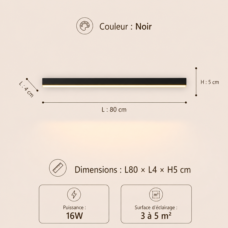 Plafonnier Cylindre Métal Noir Minimaliste Design Moderne - Salle de Bain Salon Chambre — Arundo