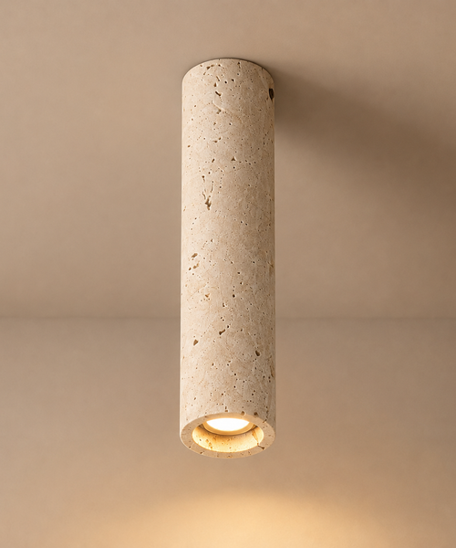 Plafonnier Cylindre Liège Naturel Minimaliste Design Moderne - Salon Chambre Salle à Manger — Antares
