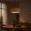 Suspension Cylindre Tissu Blanc Minimaliste Design - Chambre Salon Cuisine — Fulgor