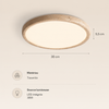 Plafonnier Anneau Bois Naturel Minimaliste Design Moderne - Salon Chambre Salle à Manger — Altair