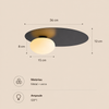 Plafonnier Disque Métal Doré Minimaliste Design Moderne - Salle de Bain Salon Chambre — Plateo