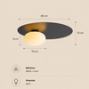 Plafonnier Disque Métal Doré Minimaliste Design Moderne - Salle de Bain Salon Chambre — Plateo