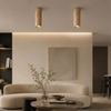 Plafonnier Cylindre Liège Naturel Minimaliste Design Moderne - Salon Chambre Salle à Manger — Antares