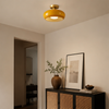 Plafonnier Sphère Verre Opalin et Laiton Minimaliste Design Moderne Boule - Salon Salle à Manger Chambre — Vesta