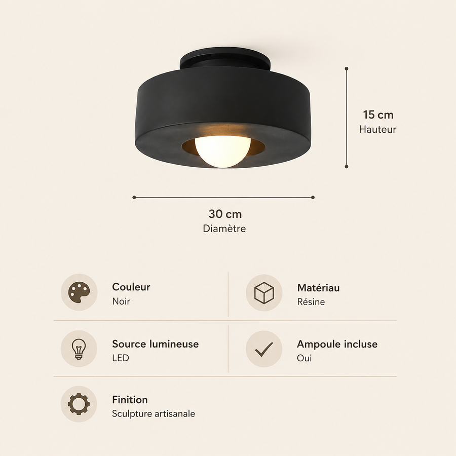Plafonnier Cylindre Tissu Bordeaux Minimaliste Design Moderne - Salle de Bain Salon Chambre — Deneb