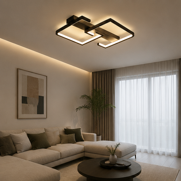 Plafonnier Organique Céramique Blanche Minimaliste Design Moderne - Salle de Bain Salon Chambre — Jaspe