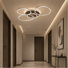 Plafonnier Anneaux Métal Blanc Épuré Minimaliste Design Moderne - Salle de Bain Salon Chambre — Toledo