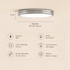 Plafonnier Anneau Céramique Crème Minimaliste Design Moderne - Salle de Bain Salon Chambre — Alcyone