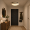 Plafonnier Anneau Métal Rouge Minimaliste Design Moderne - Salle de Bain Salon Chambre — Vibrato