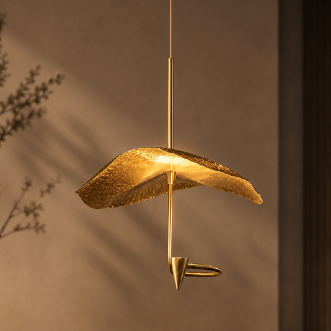 Suspension Anneau Verre Opalin et Ambre Doux - Chambre Salon Cuisine — Regulus