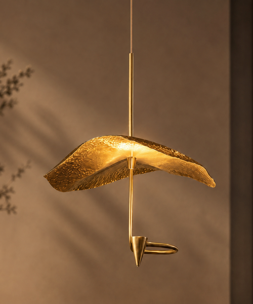 Suspension Anneau Verre Opalin et Ambre Doux - Chambre Salon Cuisine — Regulus