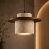 Suspension Cylindre Béton et Métal Marron Minimaliste Design - Chambre Salon Cuisine — Hypatia