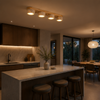 Plafonnier Cylindre Bois Foncé et Béton Épuré Design Moderne - Salon Chambre Salle à Manger — Vivace