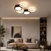 Plafonnier Hexagone Métal Noir et Blanc Minimaliste Design Moderne - Salle de Bain Salon Chambre — Presto