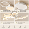 Plafonnier Anneaux Métal Design Salon LED Moderne Minimaliste - Salon Cuisine Chambre — Aether