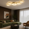 Plafonnier Anneaux Métal Design Salon LED Moderne Minimaliste - Salon Cuisine Chambre — Aether