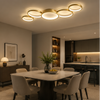 Plafonnier Anneaux Métal Design Salon LED Moderne Minimaliste - Salon Cuisine Chambre — Aether