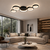 Plafonnier Anneaux Métal Design Salon LED Moderne Minimaliste - Salon Cuisine Chambre — Aether