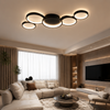 Plafonnier Anneaux Métal Design Salon LED Moderne Minimaliste - Salon Cuisine Chambre — Aether