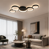 Plafonnier Anneaux Métal Design Salon LED Moderne Minimaliste - Salon Cuisine Chambre — Aether