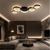Plafonnier Anneaux Métal Design Salon LED Moderne Minimaliste - Salon Cuisine Chambre — Aether