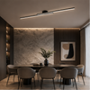Plafonnier Linéaire Métal Noir Minimaliste Design Moderne - Salle de Bain Salon Chambre — Aase
