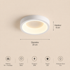 Plafonnier Anneau Métal Blanc Minimaliste Design Moderne - Salle de Bain Salon Chambre — Photon