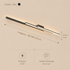 Plafonnier Linéaire LED Métal Noir Mat - Salon Cuisine Chambre — Strato