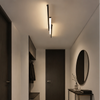 Plafonnier Linéaire LED Métal Noir Mat - Salon Cuisine Chambre — Strato