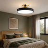 Plafonnier Anneau Métal Noir Minimaliste Design Moderne - Salle de Bain Salon Chambre — Grasse