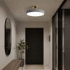 Plafonnier Anneau Métal Noir Minimaliste Design Moderne - Salle de Bain Salon Chambre — Grasse
