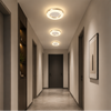 Plafonnier Anneau Métal Blanc Épuré Minimaliste Design Moderne - Salle de Bain Salon Chambre — Ferrara
