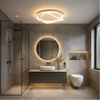 Plafonnier Anneaux Métal Blanc Minimaliste Design Moderne - Salle de Bain Salon Chambre — Maestral