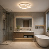 Plafonnier Anneaux Métal Blanc Minimaliste Design Moderne - Salle de Bain Salon Chambre — Maestral