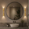 Applique Murale Extérieure Laiton Doré IP65 Cylindre Dorée - Extérieur Terrasse Entrée — Acero