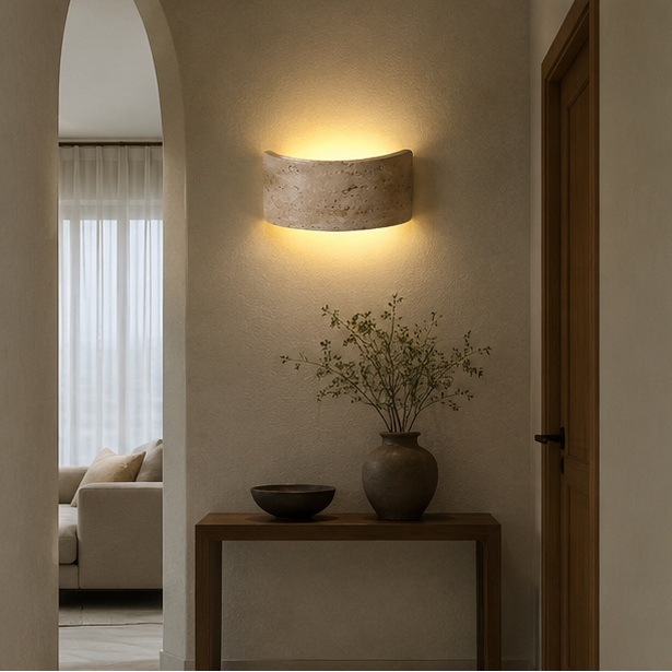 Applique Murale Cylindre Marbre Blanc et Laiton Doré Dorée - Chambre Salle de Bain Salon — Aero
