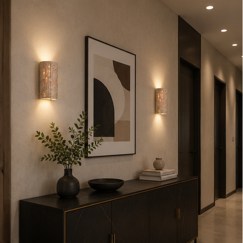 Applique Murale Cylindre Pierre Beige Minimaliste Design Moderne - Chambre Salle de Bain Salon — Algol