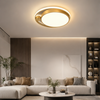 Plafonnier Anneau Métal Noir et Blanc Minimaliste Design Moderne - Salle de Bain Salon Chambre — Platino