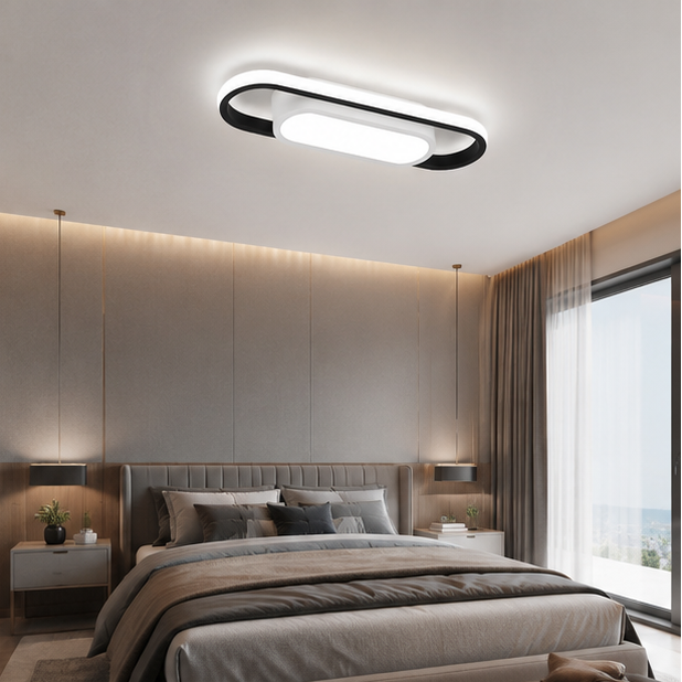 Plafonnier Cylindre Marbre Blanc Veiné Minimaliste Design Moderne - Salle de Bain Salon Chambre — Auréole