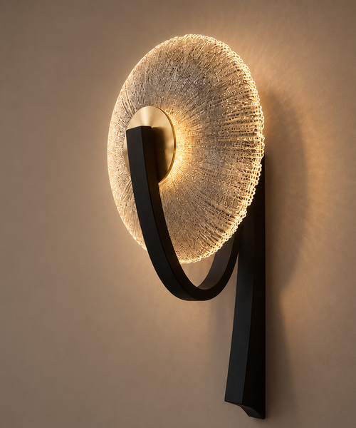 Applique Murale Anneau Verre Opalin Minimaliste Design Moderne Ronde - Chambre Salle de Bain Salon — Arcus