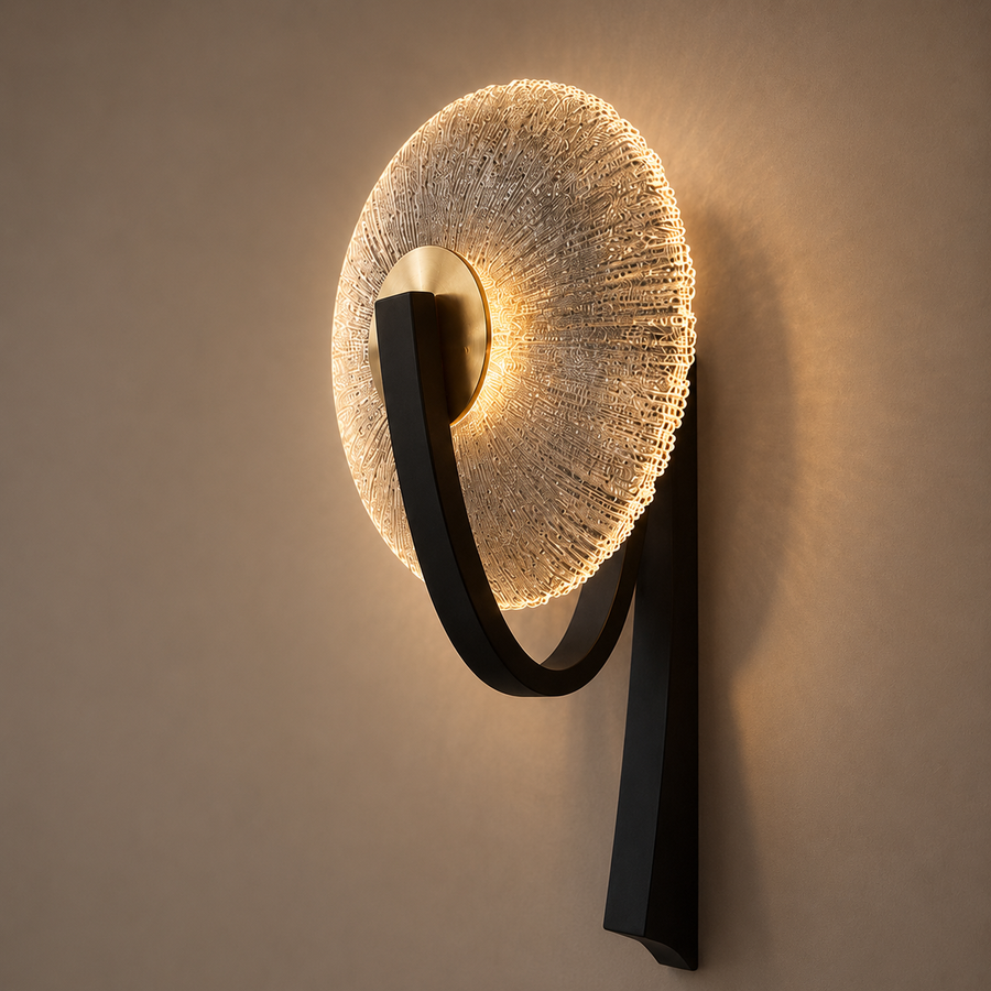 Applique Murale Anneau Verre Opalin Minimaliste Design Moderne Ronde - Chambre Salle de Bain Salon — Arcus