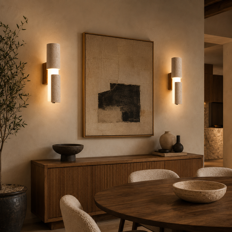 Applique Murale Barre Marbre Blanc Minimaliste Design Moderne - Chambre Salle de Bain Salon — Regulus