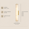 Applique Murale Cylindre Onyx Blanc et Laiton - Chambre Salle de Bain Salon — Altair