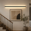 Applique Murale Ligne Métal Noir Minimaliste Design Moderne Noire - Chambre Salle de Bain Salon — Aura