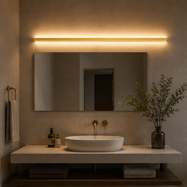 Applique Murale Ligne Métal Noir Minimaliste Design Moderne Noire - Chambre Salle de Bain Salon — Aura