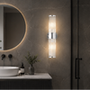 Applique Murale Verre Soufflé Vert et Laiton Épuré Design Moderne - Chambre Salle de Bain Salon — Orla