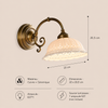 Applique Murale Cloche Porcelaine Blanche et Laiton Vintage - Chambre Salle de Bain Salon — Campanio